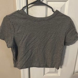 GREY COLORED CROP TOP